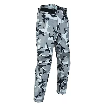 Warrior Motorcycle Cordura Textile Camouflage Waterproof Protective Trousers Men • £64.99