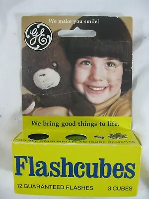 G.E. Flashcubes Vintage 3 Cube Original Box NEW General Electric Camera Flash • $3.49