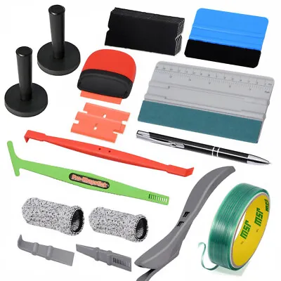 Car Vinyl Tools Wrapping Squeegee 2 Magnets Set Sign Making Application Wrapping • £22.95