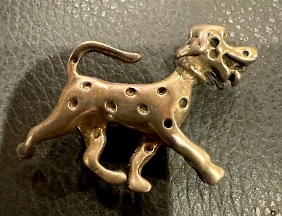 Vintage Sterling Silver Dalmation Dog Brooch Animal Cute Pin • $45.95