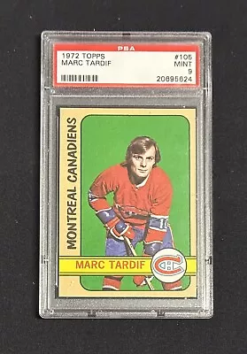 1972-72 Topps Hockey #105 Marc Tardif Psa 9 Mint Only 12 Higher Canadiens • $75
