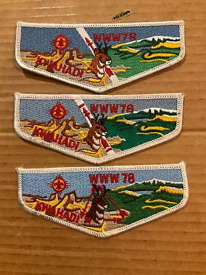 Kwahadi Lodge 78 Ordeal Brotherhood & Vigil Set Of 3 Older OA Flap M • $15.95