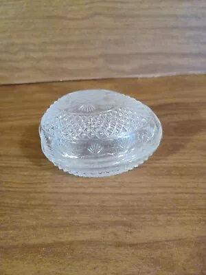 Vintage Avon Fostoria Crystal Egg Oval Shaped 1977 Mother's Day Trinket Dish • $9