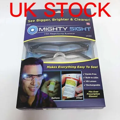 £8.59 • Buy Mighty Sight LED Magnifying Eyewear HD Rechargeable Glasses -UK Fast Dispatch