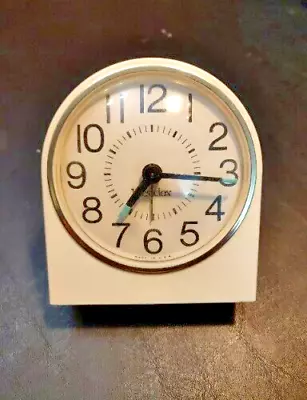 Vintage Westclock Wind-Up  Desk Tabletop Alarm Clock Glow In Dark Bedside WORKS! • $32.89