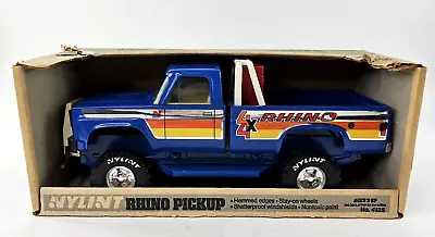 Vintage Nylint RHINO PICKUP Truck Blue Chevy 4X4 Steel Winch & Roll Bar USA 1970 • $159.95