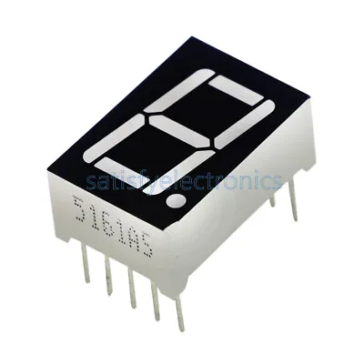 10PCS Red 7 Segment 0.5  LED Display Digital Tube Common Anode 1 Bit • $0.99