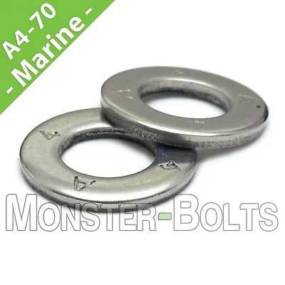 A4 Marine Grade Stainless Steel Flat Washer DIN 125A M2 M2.5 M3 M4 M5 M6 M8 M10 • $4.63