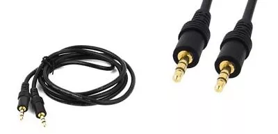 3.5mm Male Jack To Jack Stereo Car Aux Speaker Cable Headphone Lead Audio MP3 UK • £2.49