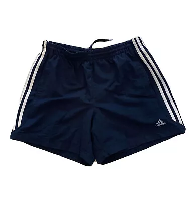 $18.95 • Buy Adidas Shorts Mens Black White Athletic Logo Sport Clima365 Gym Shorts Size S