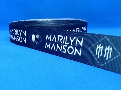 Marilyn Manson Singer Music Design Grosgrain Cake/craft/hair Ribbon @ MrsMario's • £1.69