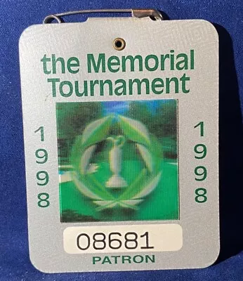 1998 Memorial Tournament Muirfield Village Golf Club Badge Freddie Couples Wins • $3