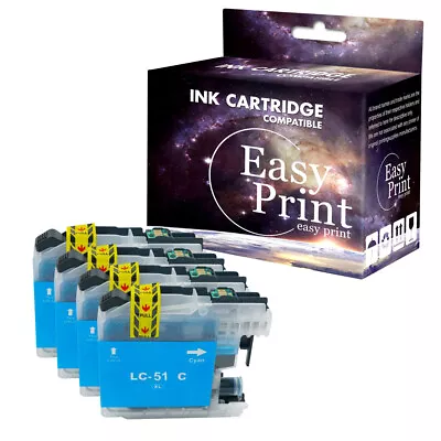 4C Ink Fits Brother MFC-230C MFC-240c MFC-885c MFC-465cn MFC-5860 LC51 LC-51 • $9.13