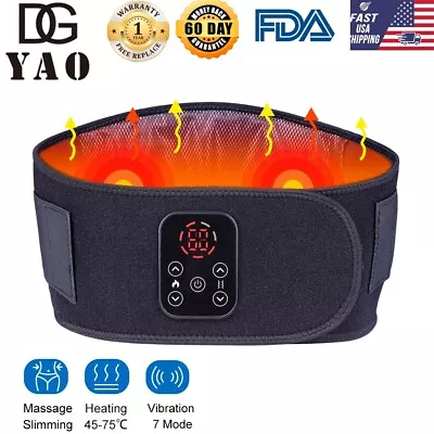 Cordless Heating Waist Belt For Lumbar Pain Relief Electric Vibration Massager • $60.99