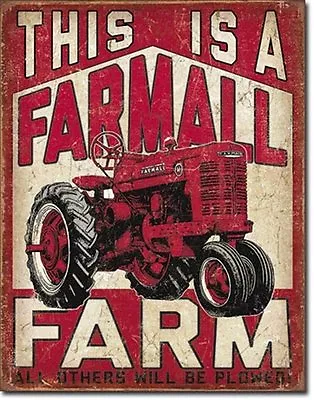 Farmall Farm Tractor Equipment Retro Vintage Wall Decor Art Metal Tin Sign New • $21.99