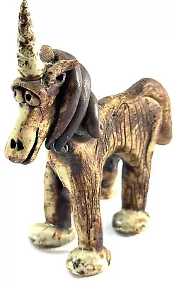 Vintage Handmade Goofy Clay Unicorn Sculpture  • $8.98