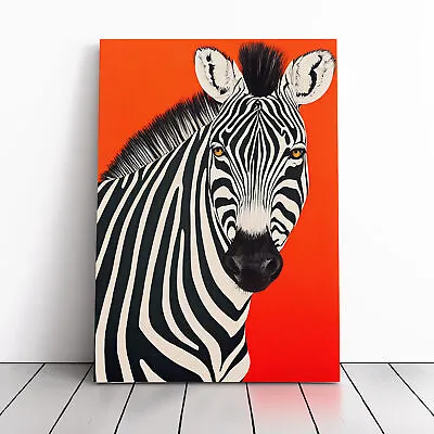 Zebra Pop Art Canvas Wall Art Print Framed Picture Decor Living Room Bedroom • £24.95