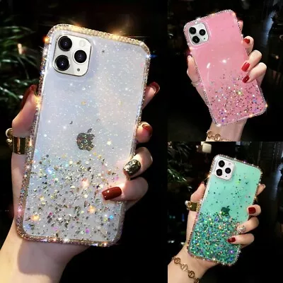 $14.99 • Buy For IPhone 15 Pro Max 14 13 12 11 XS XR Cute Glitter Sparkle Bling Diamond Case