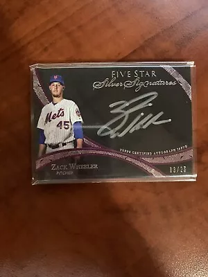 2014 Topps Five Star Silver Signatures Purple Zack Wheeler /25 Auto RC • $30