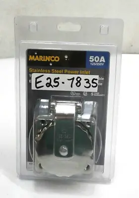 Marinco 6373EL-B  316 Stainless Steel Power Inlet  50A 125/250V 4-Wire Locking • $144.99