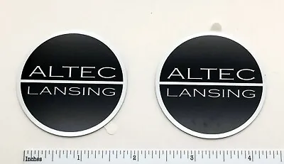 Altec Lansing Speaker Grill Badge Logo Emblem Round Pair Aluminum • $9.95