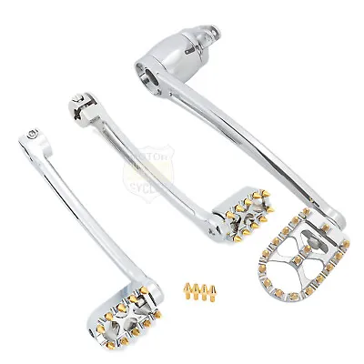 MX Style Brake Arm Pedal Kit Shift Lever Shifter Pegs For Harley Touring Softail • $48.80