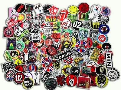 100 PCS Rock Band Logo Stickers Decal Lot Punk Music Vinyl Heavy Metal. • $91.99