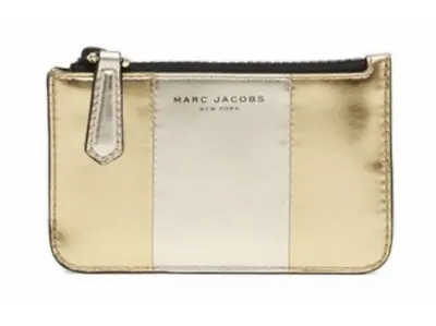 NWT Marc Jacobs Bicolor Metallic Leather Key Pouch Gold Multi New M0013058 • $37.77