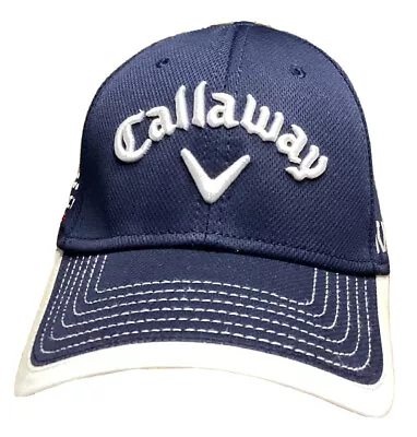 New Era Callaway Golf Cap Odyssey RAZR Hex Black Tour Embroidered Logo Navy Hat • $32.95