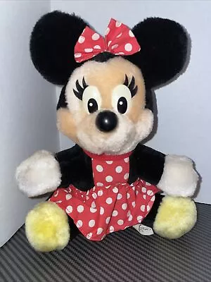 Vintage Disneyland Walt Disney World Plush Minnie Mouse Stuffed Toy 8  Hard Nose • $6.25