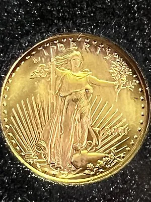 2001 U.S. $5 Dollar 1/10oz Gold  Eagle Coin • $250