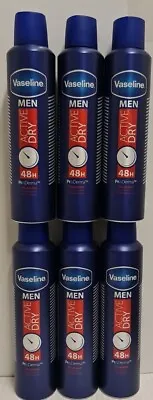 Vaseline Men Active Dry Anti-Perspirant Deodorant Spray 250ml X 6 Cans • £20.95