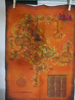 Legend Of Zelda Twilight Princess Collector's Edition Cloth Map For Original Wii • $14.99