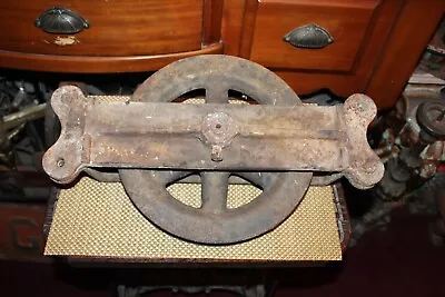 Large Antique Industrial Gear Pulley Assembly Industrial Machine Steampunk Heavy • $149.99