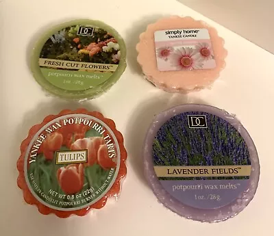 Yankee Candles DC LOT 4 Potpourri Tarts Wax Melts Spring Summer Themed Flowers • £5.43