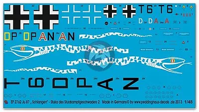 $25.46 • Buy Peddinghaus 1/48 Ju 87 B-2 Stuka Schlange Snake Markings StG 2 (2 Choices) 2762