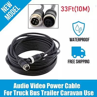 4Pin Car Camera Extension Cord For Bus Truck Reversing Rear View Camera 10M • $16.99