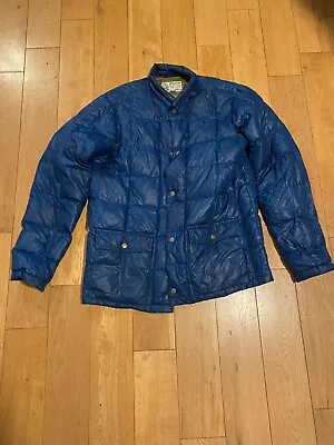 Eddie Bauer Eb550 Down Jacket Blue Puffer Cozy Winter Coat Size Men’s Large • $55.60