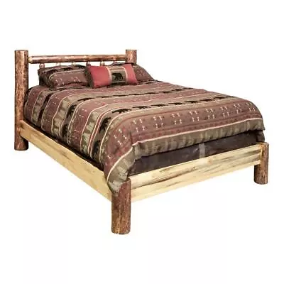 Montana Woodworks Glacier Country Wood Queen Platform Log Bed In Brown • $1244.99