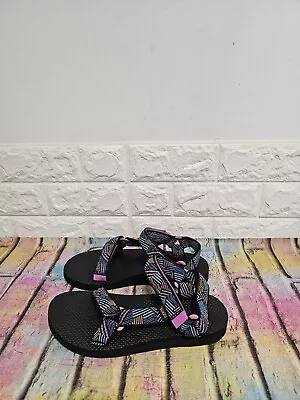 Teva Original Universal Walking Sandals UK 5 Women's RRP £ 50 Borderless Black • £30
