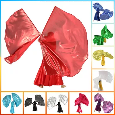 Dance Metallic Semicircle Worship Angel Wing Flags Veil Praise Flag Scalable Rod • $11.47