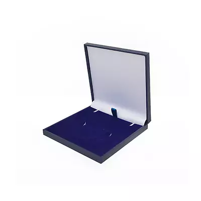 SLIMLINE 95mm Dark Blue Leatherette Necklace Jewellery Presentation Display Box • £4.99