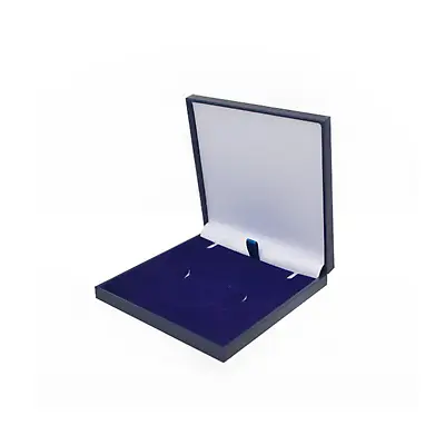 £4.50 • Buy Slimline Dark Blue Leatherette Necklace Jewellery Presentation Display Box Case