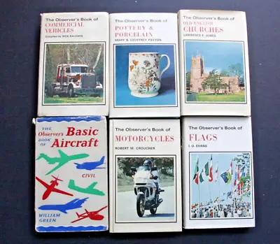 The Observer's Books Job Lot X 6 Commercial Vehicles Motorcycles Flags Pottery • £30