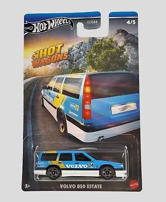 HOT WHEELS HOT WAGONS VOLVO 850 ESTATE 5/5 Blue Die Cast 1:64 GDG44 • $5.95