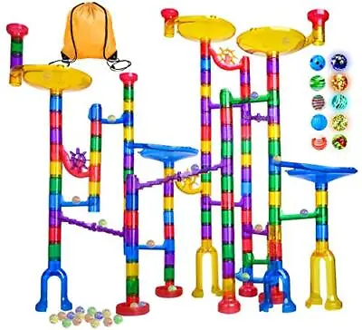 Meland Marble Run - 132Pcs Marble Maze Game 132pcs With Glowing Marbles • $55.78