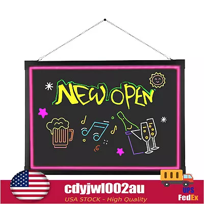 24  LED Message Board Restaurant Menu Sign Illuminated Neon Erasable With Remote • $34.20