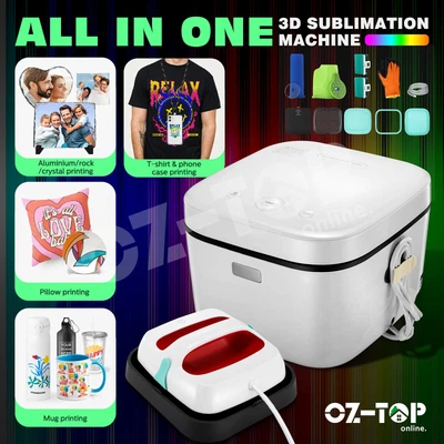 $389.49 • Buy Heat Press Machine T-Shirt Transfer Clothing Hat 3D Vacuum Sublimation Printer
