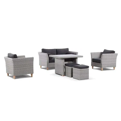 $3390 • Buy NEW Carolina 2+1+1 Outdoor Lounge & Dining Table Setting | Wicker Patio Garden