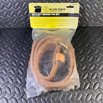 NEW KLEIN TOOLS TAN LEATHER  BELT 40-48  Waist Size 5415L SEE PHOTOS/DESCRIPTION • $40